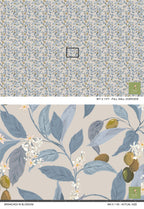 Branches in Blossom Wallpaper _Blue