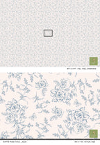 Sophie Rose Toile Wallpaper _ Blue