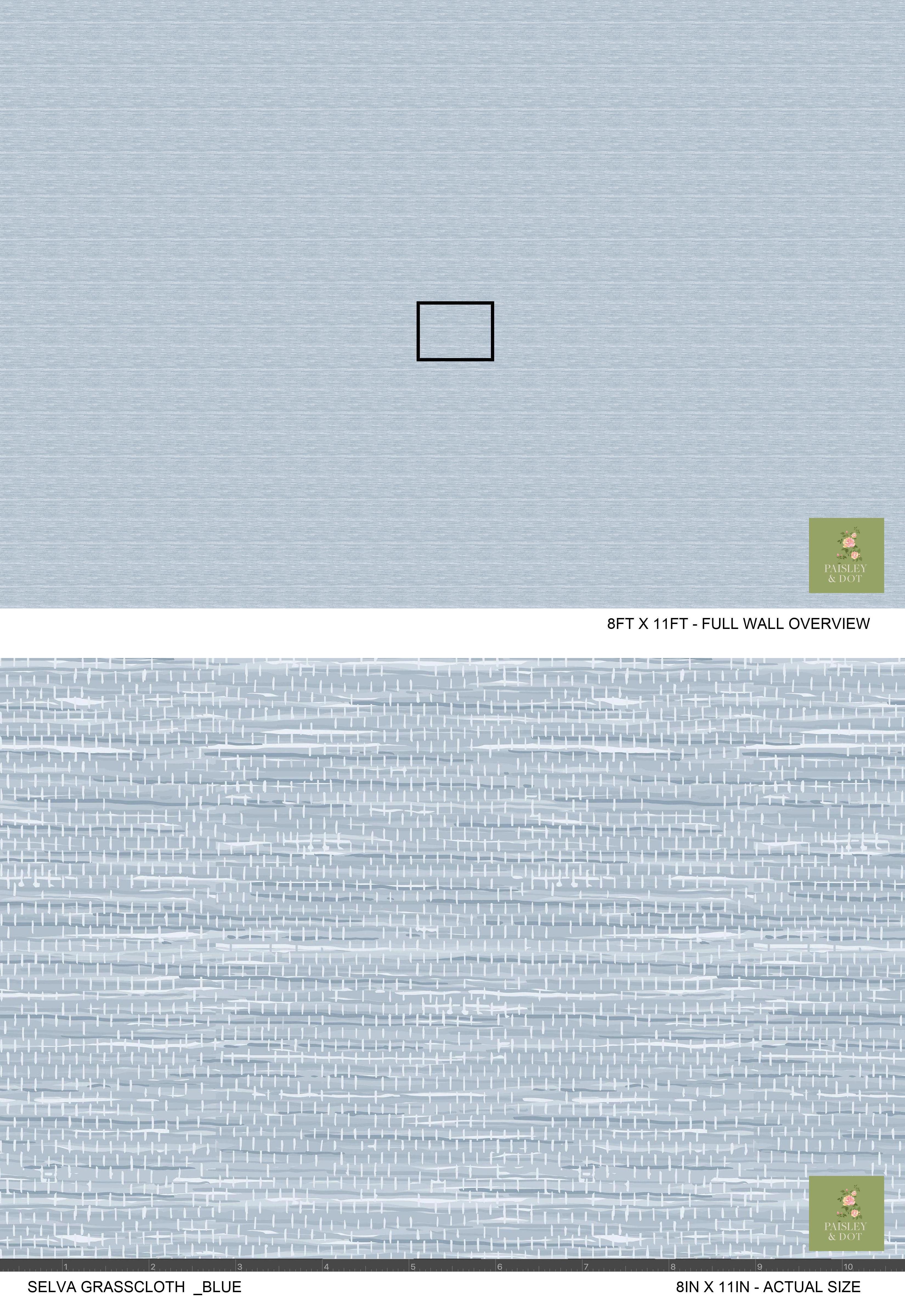 Selva Grasscloth Wallpaper _Blue