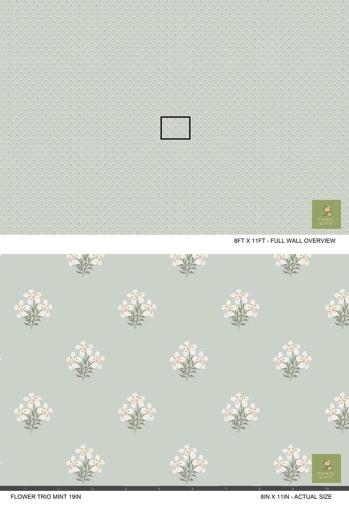 Trio Floral Mint