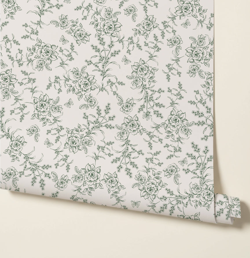 Sophie Toile Wallpaper _Verde