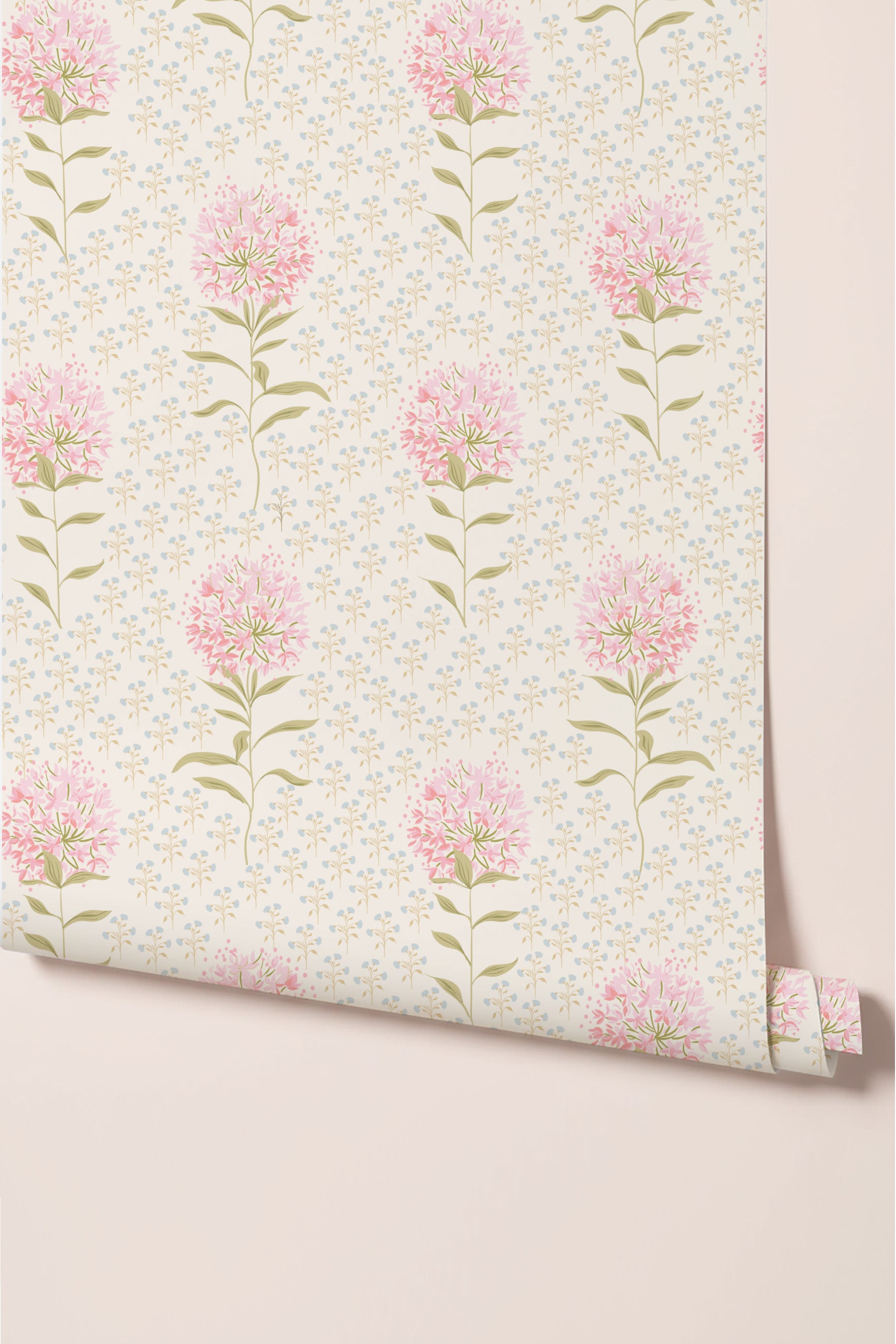 Dandy Wildflower Wallpaper -Pink