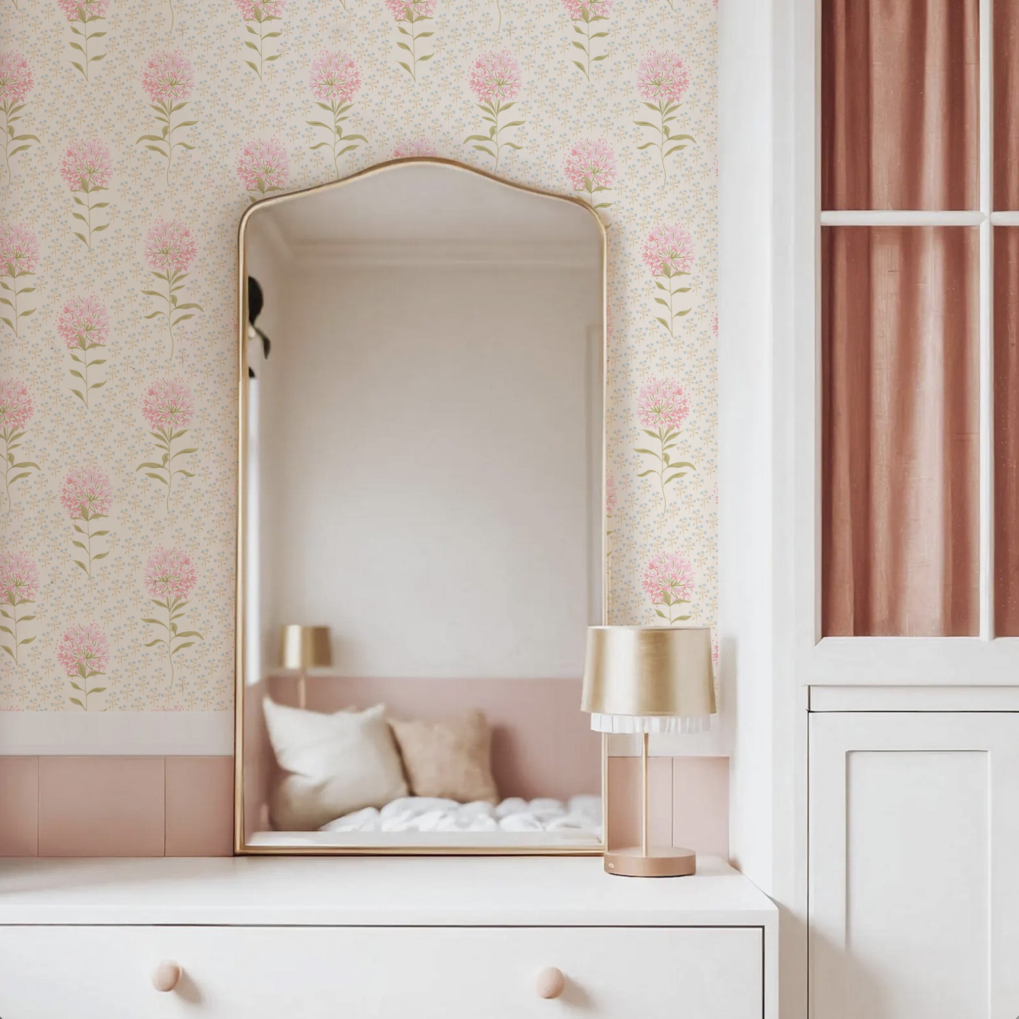 Dandy Wildflower Wallpaper -Pink