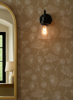 Queen Anne Floral _Ochre Wallpaper