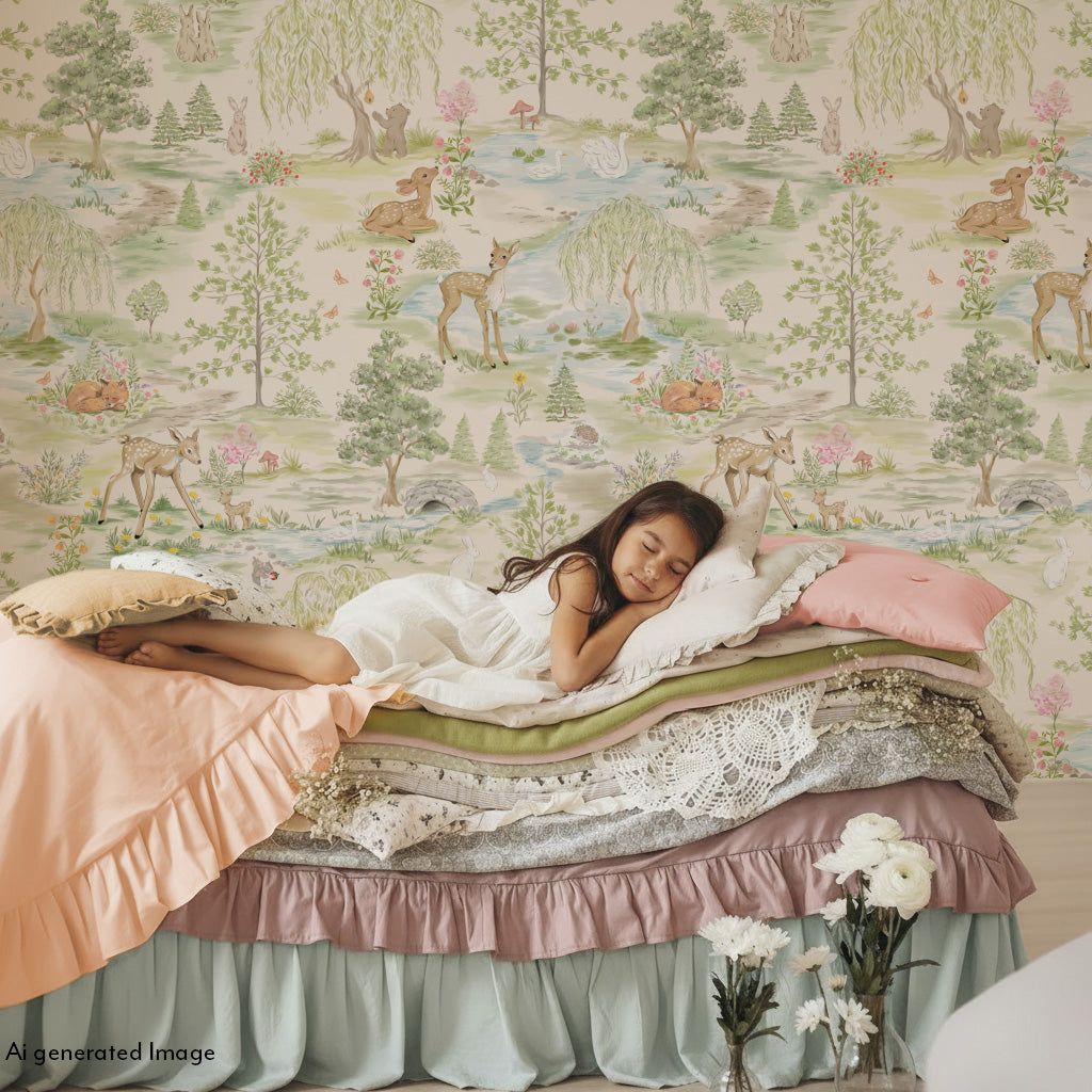 Whimsical Woodlands Mural Wallpaper