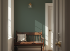 Laurel Wreath_Solid Color Wallpaper