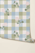 Millie Floral Gingham Wallpaper