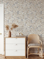 Sandra Floral Neutral Wallpaper