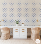 Daisy's Tile Floral Wallpaper_Blue