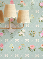 Adeline Ogee Floral Wallpaper_Seafoam