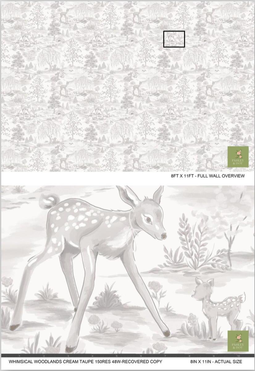 Whimsical Woodlands Wallpaper_Greige