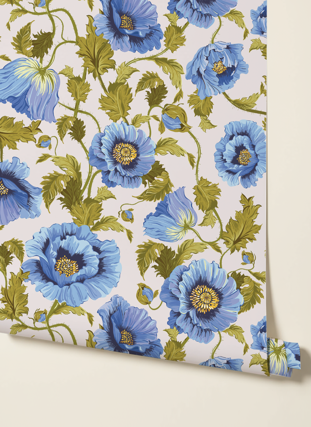 Poppy Vines Blue