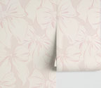 Charlie's Bow - Pink Bow Nursery Wallpaper