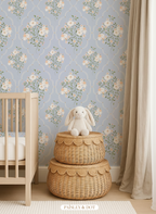 Heirloom Trellis Wallpaper_Blue