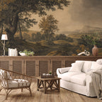 Autumnal Valley Vintage Mural