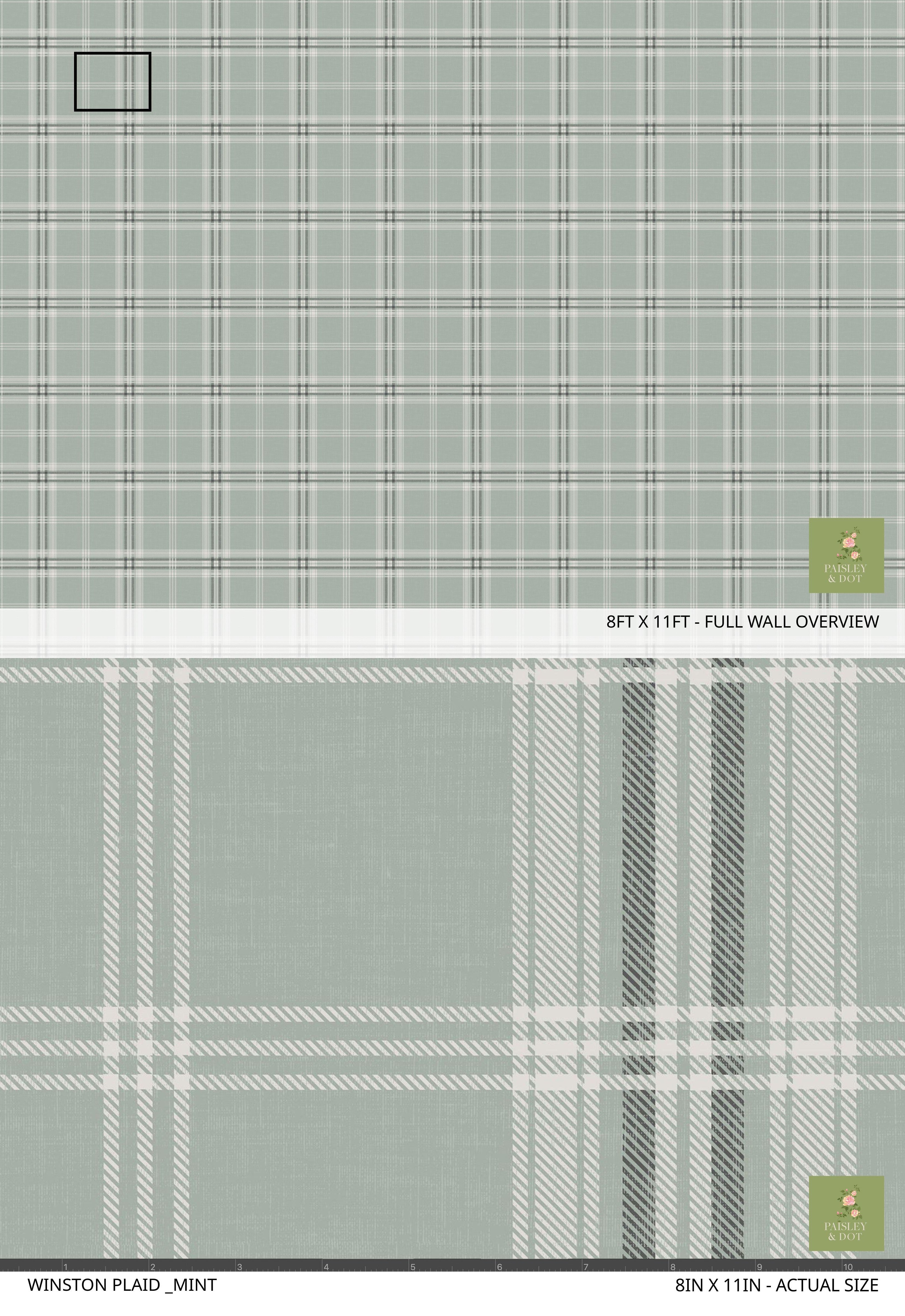 Winston Plaid Wallpaper_Mint