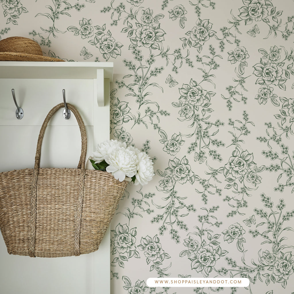 Sophie Toile Wallpaper _Verde