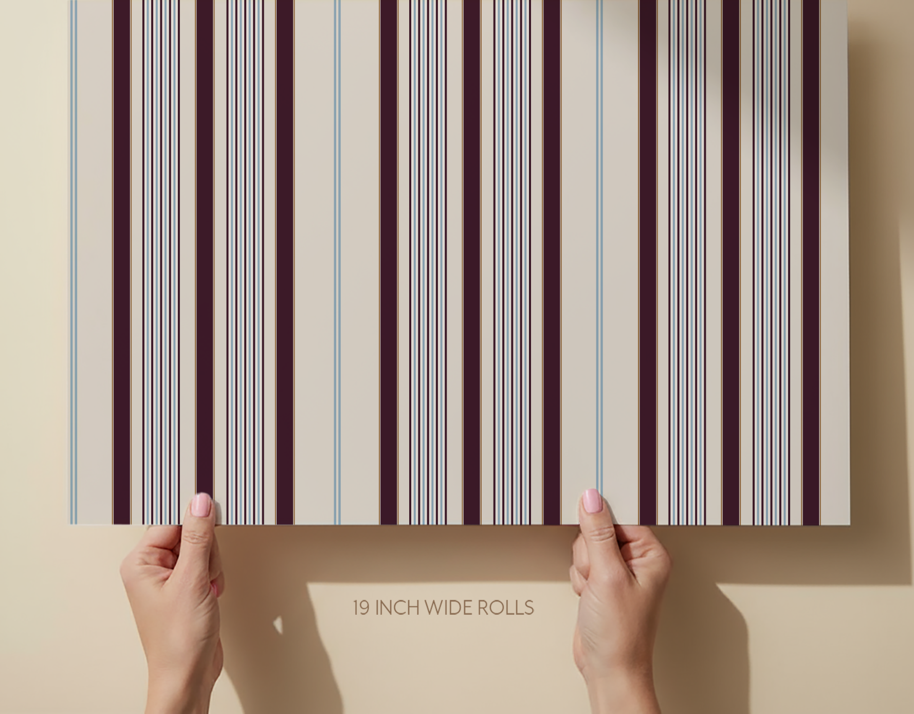 Bently Stripe Wallpaper_Burgundy