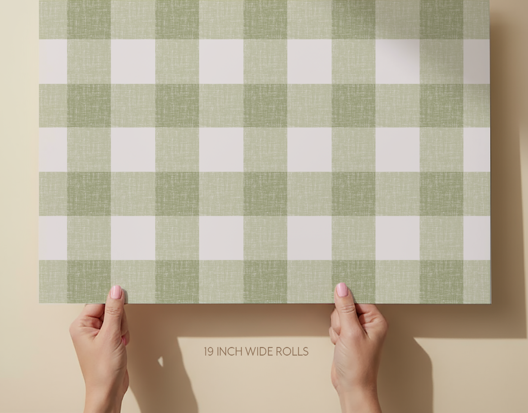 Dorothy Gingham Wallpaper _Pear Green