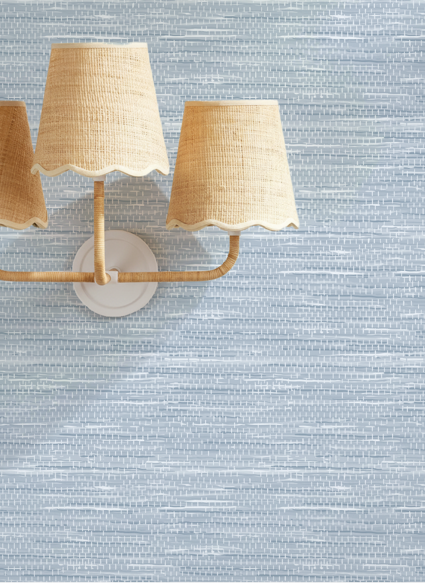 Selva Grasscloth Wallpaper _Blue