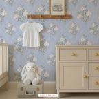 Heirloom Trellis Wallpaper_Blue