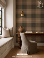 Holmes Plaid Wallpaper_Beige