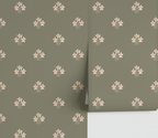 Trio Floral Wallpaper_Olive