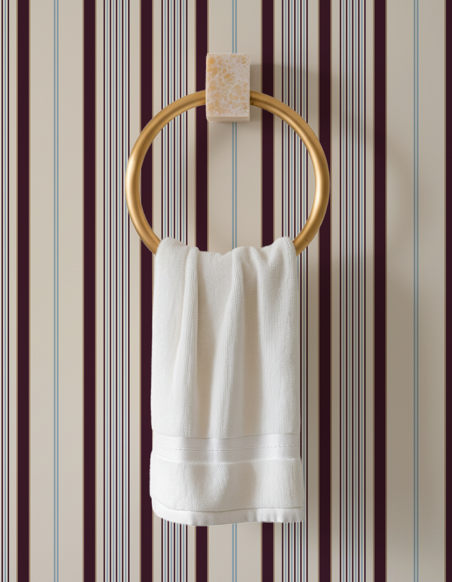 Bently Stripe Wallpaper_Burgundy