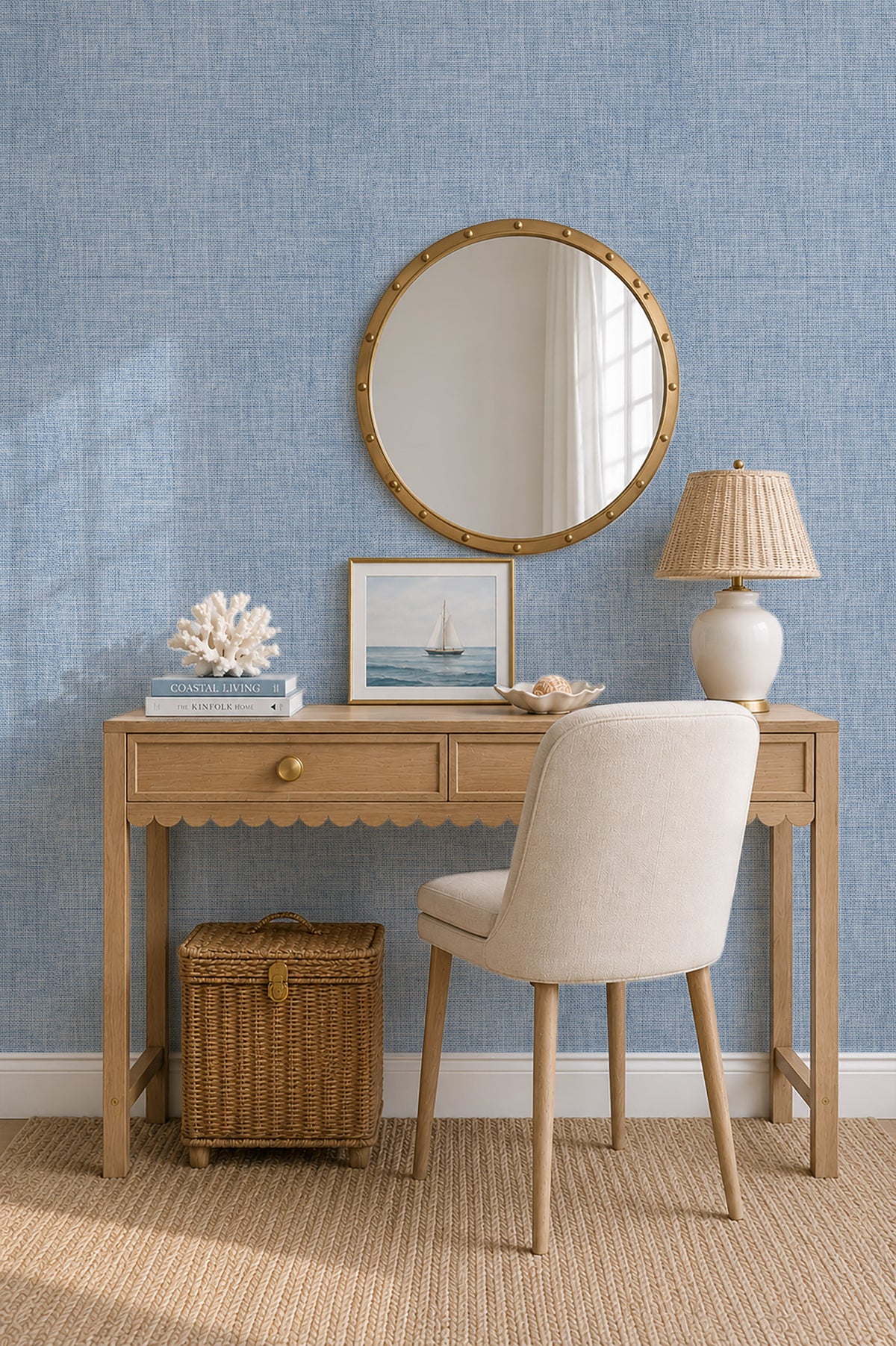 Tulum Burlap Blue