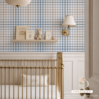 Principe Gingham Wallpaper _Blue