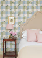 Millie Floral Gingham Wallpaper